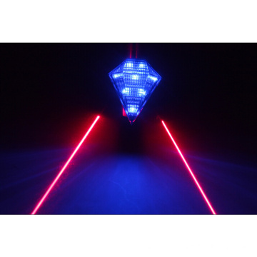 Lâmpada traseira laser recarregável com LED branco